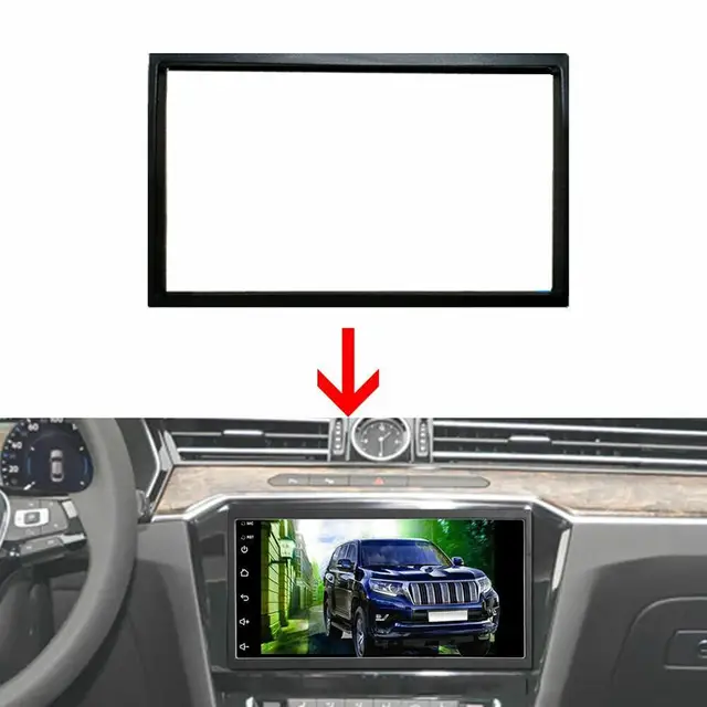 Universal Car Stereo Radio Panel 2Din Frame Surround Panel Electronics GPS Navigation Fascia Bezel For 7 Inch Screen Car Audio 1