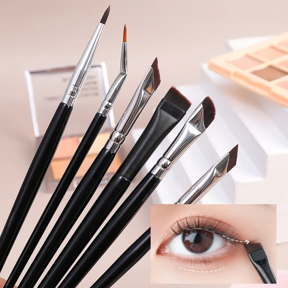 Makeup Brushes Set Eyebrow Contour Precise Detail Brush Eyebrow Eyeliner Brush Portable Small Angle Makeup Tool
