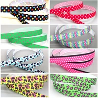 DHK 3/8inch 5yards Dot Tribal Leopard Printed Grosgrain Ribbon Accessories Sewing Craft Collar DIY Decoration DIY 9mm C1993