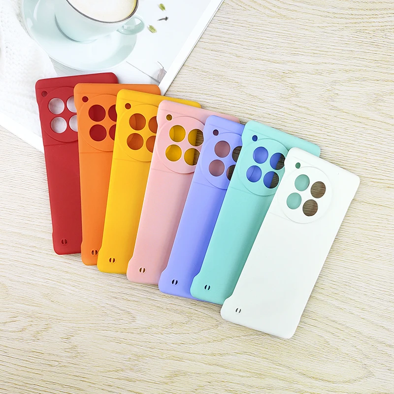 Candy Color Frameless Matte Case For OnePlus 12R Ace 3 Ace3 5G Slim Hard PC Shockproof Bumper Cover 3