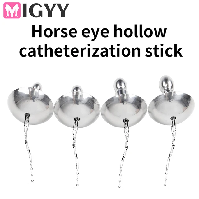 Pferd Auge Stick Hohl Harnröhren Plug Metall Männlichen Penis Katheterisierung Injektion Blockade Expansion Blume Dusche Dilatator Sex Spielzeug 1