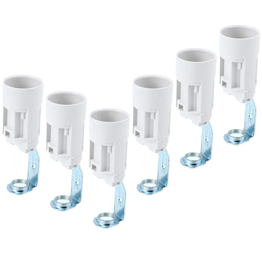 

Candelabra Socket Adapter Lamp Sockets Parts Holder Light Fixture Repair Kit Replacement White Zinc Alloy Bulbs