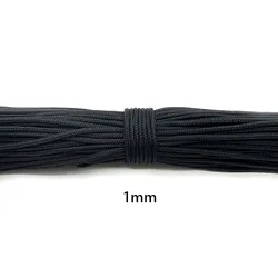 Versatile Multi-Diameter Paracord for Outdoor and DIY Projects (1mm Black)