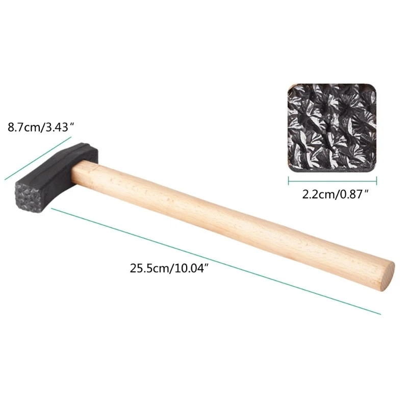 Square Head Hammer with Handle for DIY Jewelry Bangles Making and Crafts