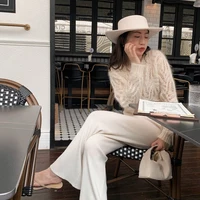 Autumn Openwork Knitted Cardigan French Style Elegant O-neck Mohair Coat Sweater Female Casual Solid Long Sleeve Soft Tops 16179 - Image 5