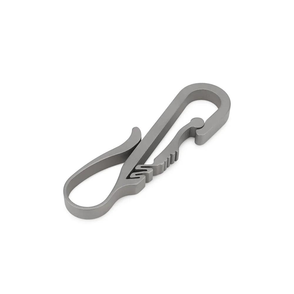 Key Chain Clip Titanium Alloy Curves Buckle Belt Portable Backpack Buckle Outdoor EDC Tool