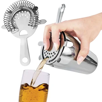 Stainless Steel Cocktail Shaker Ice Strainer 1