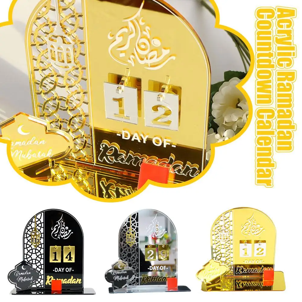 

Acrylic Ramadan Countdown Calendar Day of Ramadan Calendar with Base Ramadan Mubarak Islam Advent Day Gifts