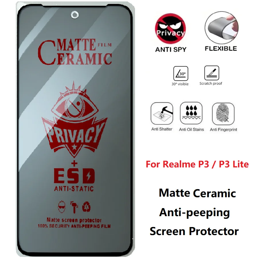 Ceramic Privacy & Anti-Shatter Screen and Lens Protector Set