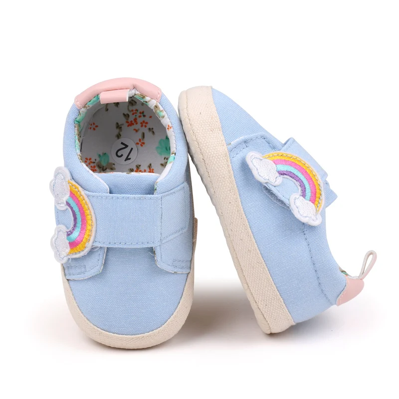 Baby Sneaker Soft Infant Walking Shoes Cute Rainbow Spring and Autumn Style Anti-slip Sole and Cotton for 0-9-18 Months BYQ3181 6