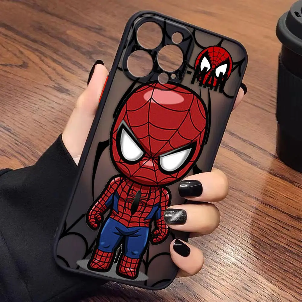 thumbnail image 1 of Funda para iPhone Apple 14 13 11 12 MINI Pro XS Max XR X 7 8 SE 2022 2020 6 6S Plus Funda Shell Marvel Avengers Anime dibujos animados, 1 of 5