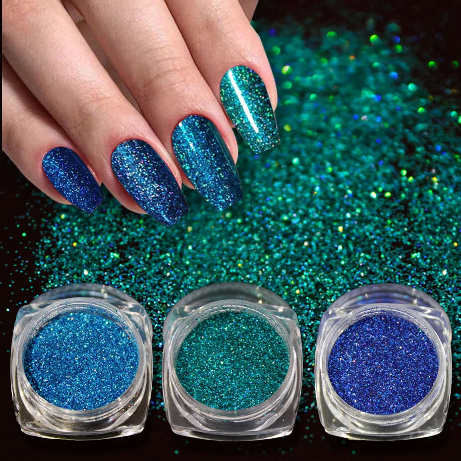 Sparkly Iridescent Diamonds Nail Crystals Powder Gold Silver Glitter Shiny  Nail Pigment Dust DIY Manicure Accessories Decoration - AliExpress