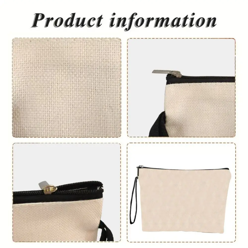 Portable Soft Travel Makeup Bags Canvas Water Proof Lipstick Bag Large Capacity Printing Cosmetic Bag Home