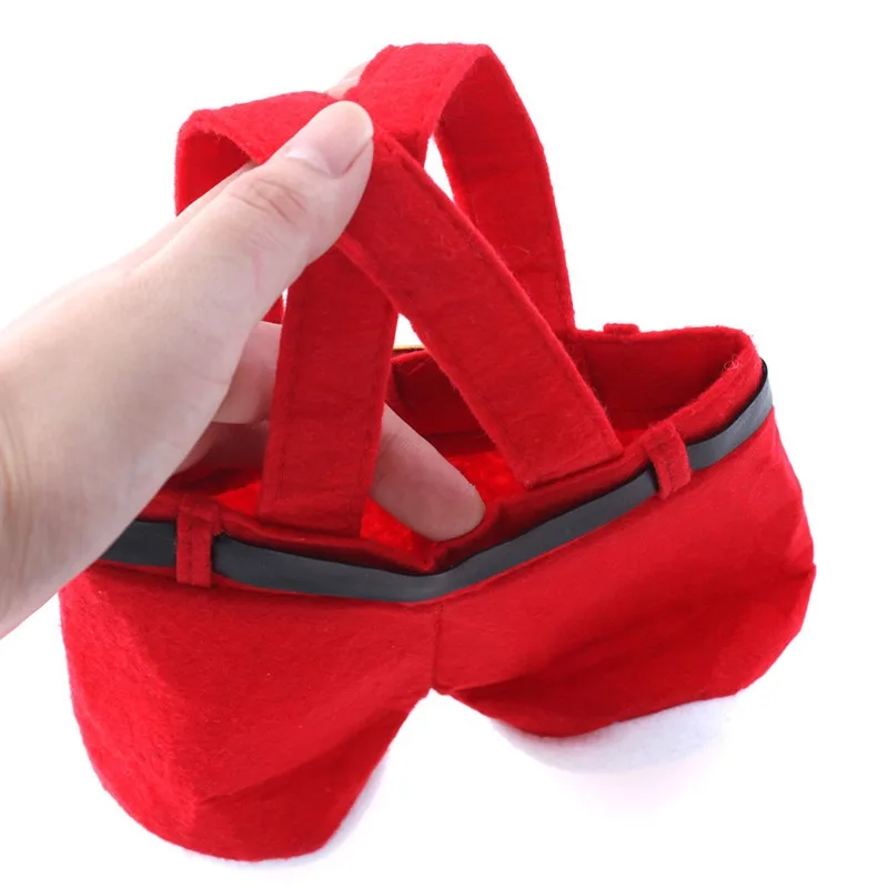 Merry Christmas Gift Treat Candy Wine Bottle Holder Santa Claus Suspender Pants Trousers Decor Christmas Gift Bags 1Pcs