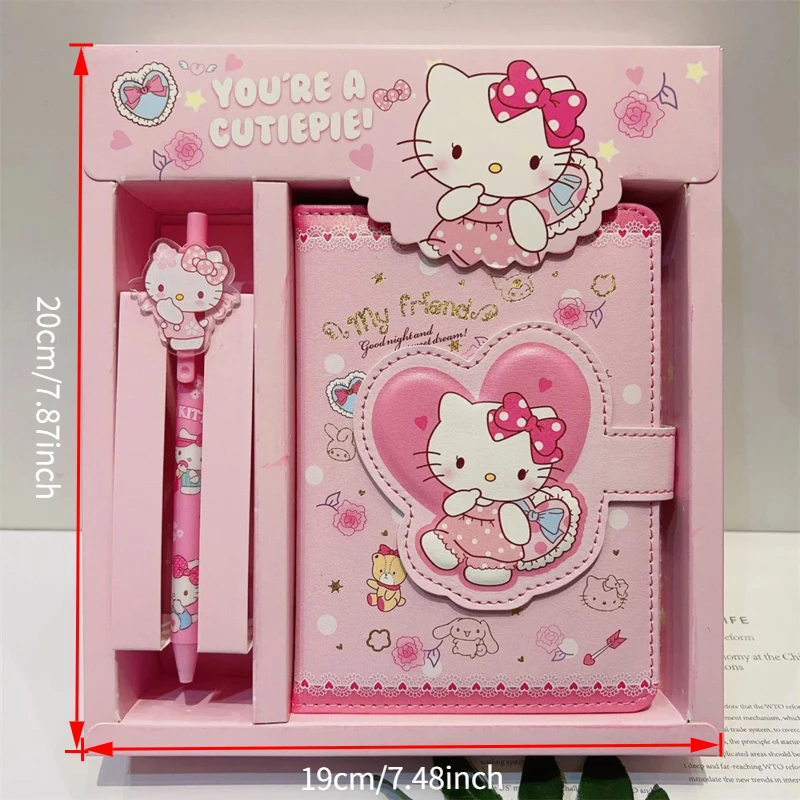 산리오 헬로키티 쿠로미 시나모롤 마이멜로디 노트북 |   젤 펜 노트패드 데일리 위클리 아젠다 플래너 귀여운 문구 세트