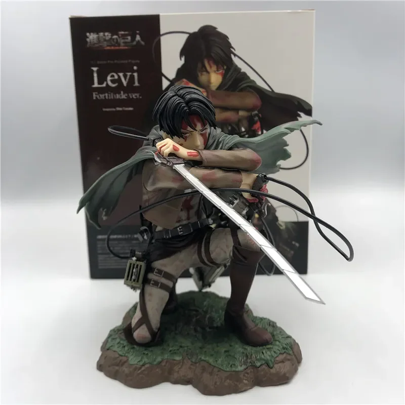 

18cm Anime Attack on Titan Figure Rival Ackerman Action Figure Package Ver. Levi PVC Action Figure Rivaille Model kid Toys gift