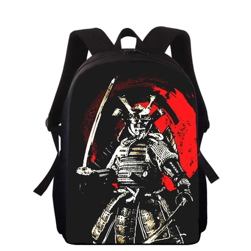 Japan samurai art 15” 3D Print Kids Backpack Primary School Bags for Boys Girls Back Pack Students School Book Bags