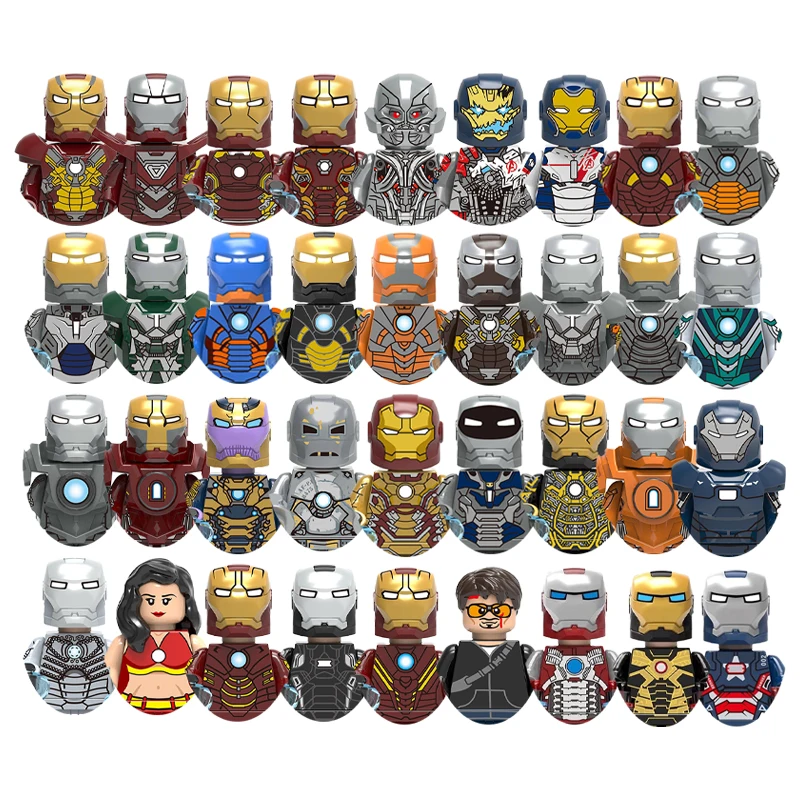 Disney Building Blocks Iron Mk40 Man Spider Green Goblin Man Action Figures Mattoni Giocattoli Educativi Fai Da Te Regali Per Bambini