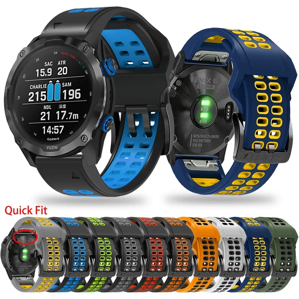 Cinghie In Silicone Da 22Mm 26Mm Per Garmin Descent Mk3I 51Mm Mk2 G1 Smartwatch Band Epix Pro Gen 2 / Enduro 2 Quick Fit Bracciale Belt