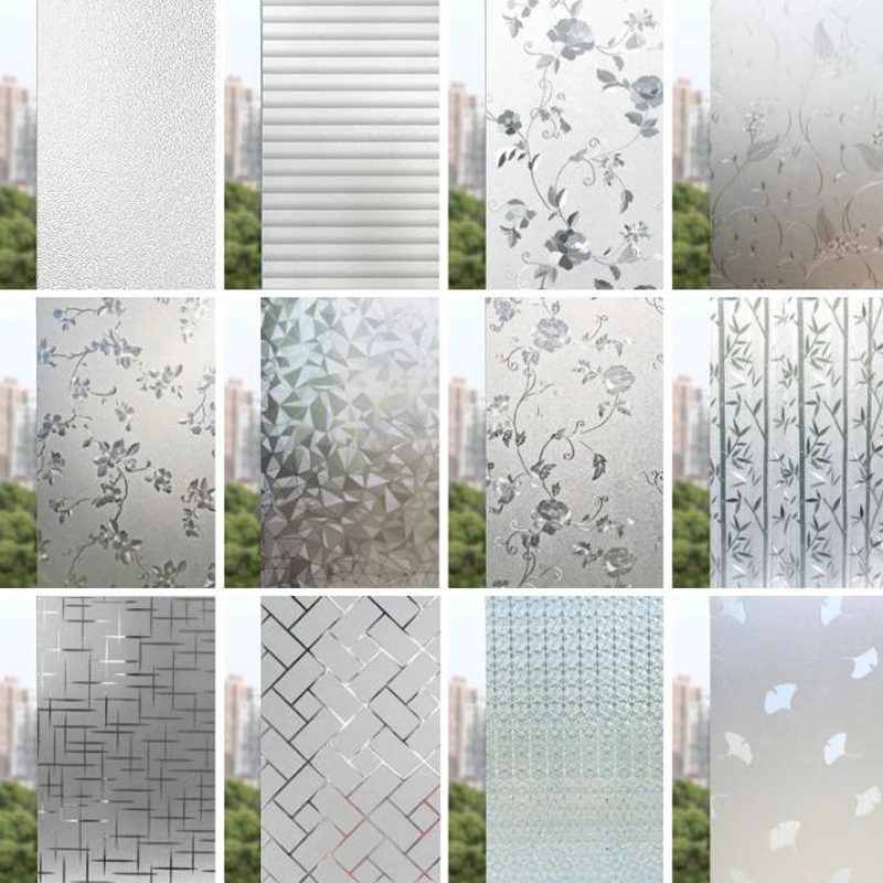 

75cm Electrostatic Frosted Window film Toilet Bathroom Privacy Glass Grille Decoration Translucent Opaque Sticker