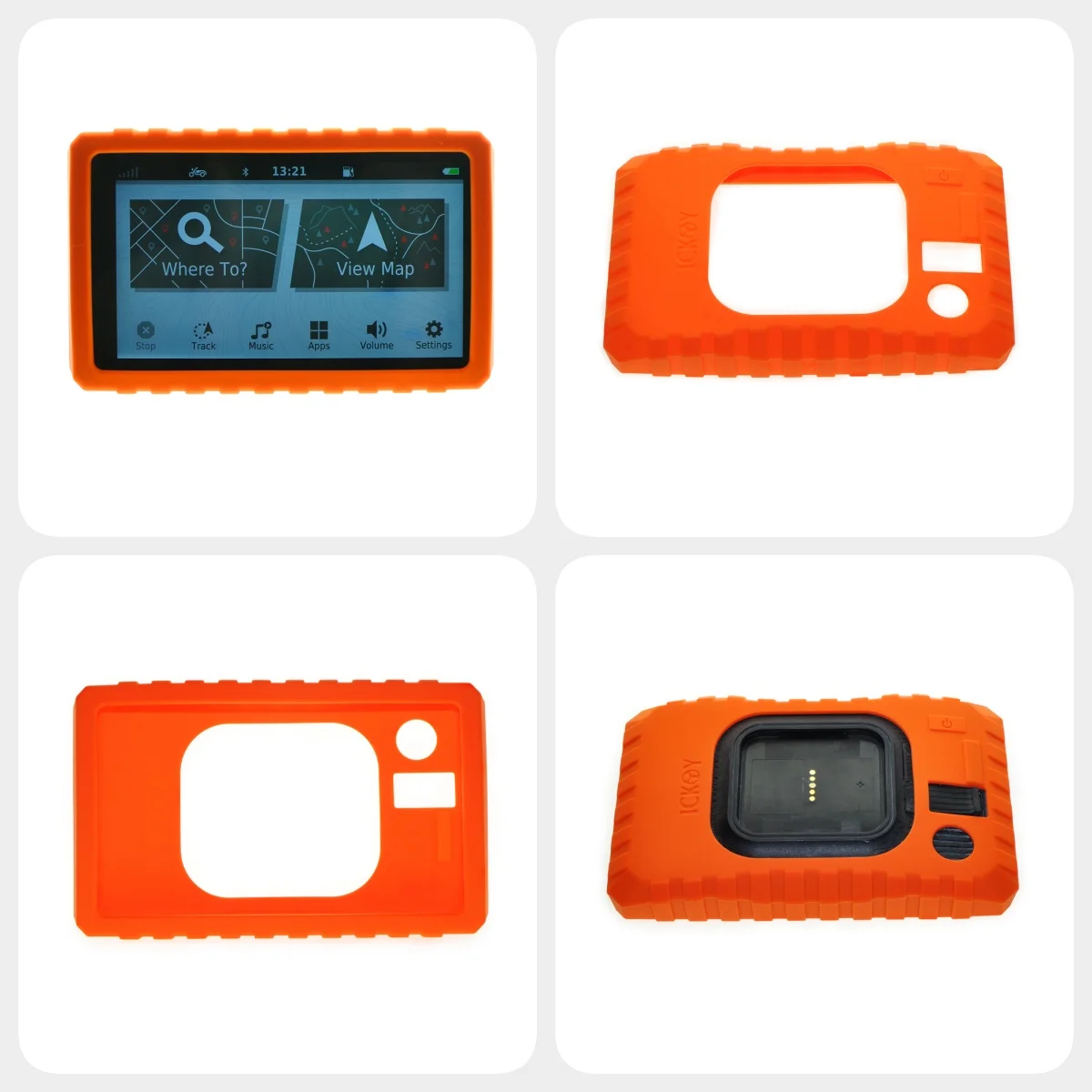 Liquid Silicone Protective Case Skin Cover for Motorcycle GPS - Multi-Color Options