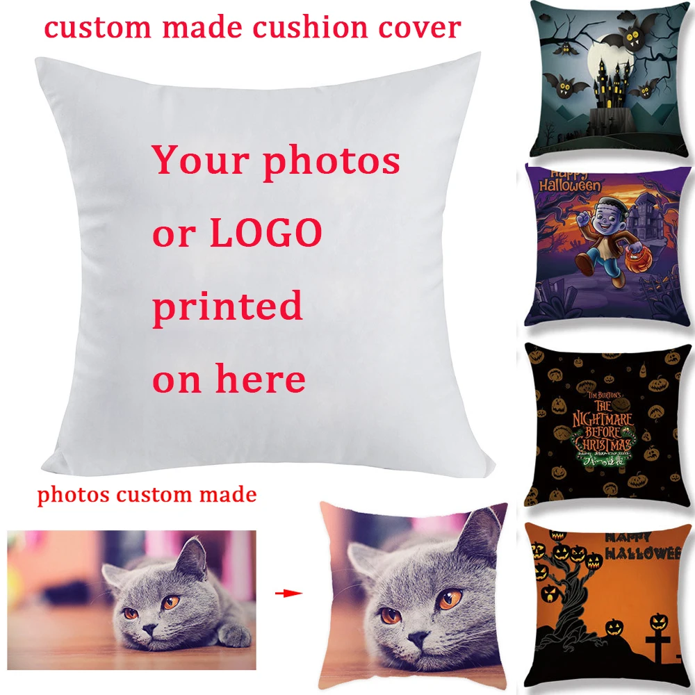 DIY Customized Throw Pillow Custom Cushion Cover Home Decorative Square Wedding Pets Baby Picture Print Pillowcase Gift 2