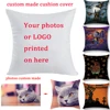 DIY Customized Throw Pillow Custom Cushion Cover Home Decorative Square Wedding Pets Baby Picture Print Pillowcase Gift 2