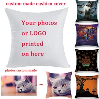 DIY Customized Throw Pillow Custom Cushion Cover Home Decorative Square Wedding Pets Baby Picture Print Pillowcase Gift 2