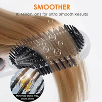 Hatteker peigne de coiffure multi-réglage température réglable volumateur lissage/brosse bouclée peigne à lisser les cheveux 4