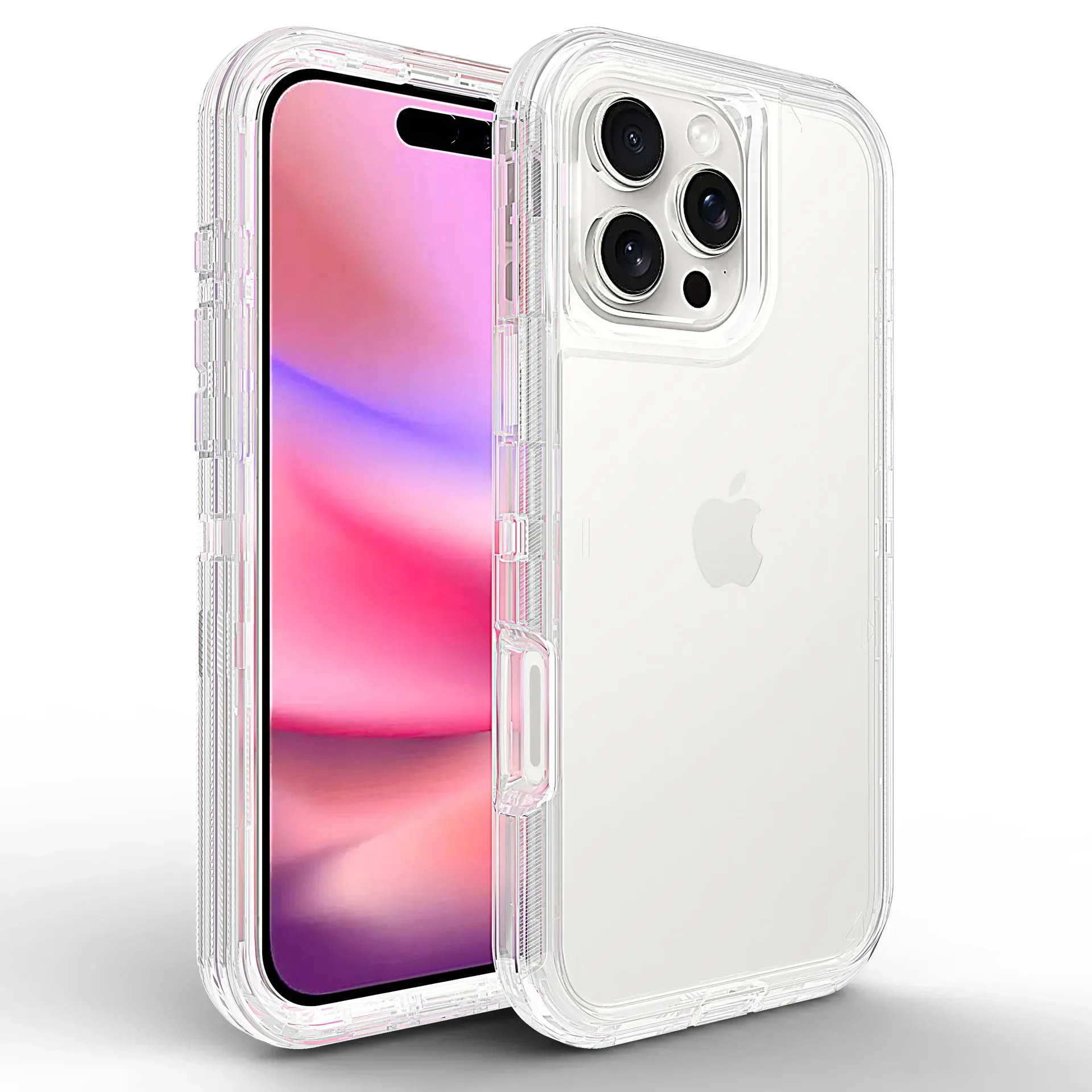 Durable Transparent Shockproof Armor Cover 3-in-1 Hybrid