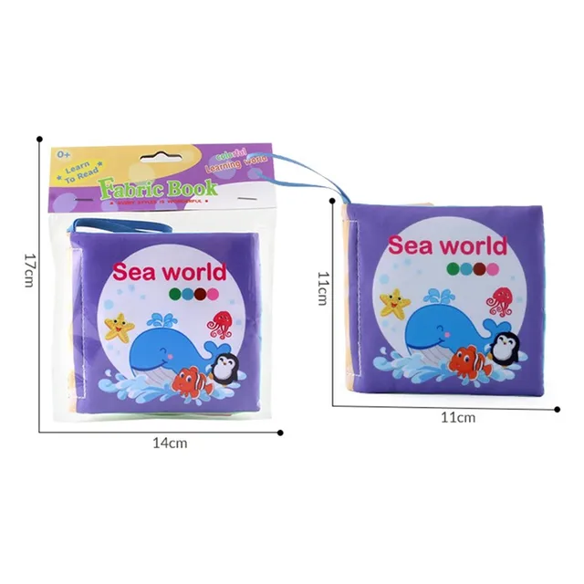 8 Pages Baby Cloth Book Soft Animal Shower Book Toy Newborn Stroller Hanging Washable Toy Early Learning Educational Baby Toys 6