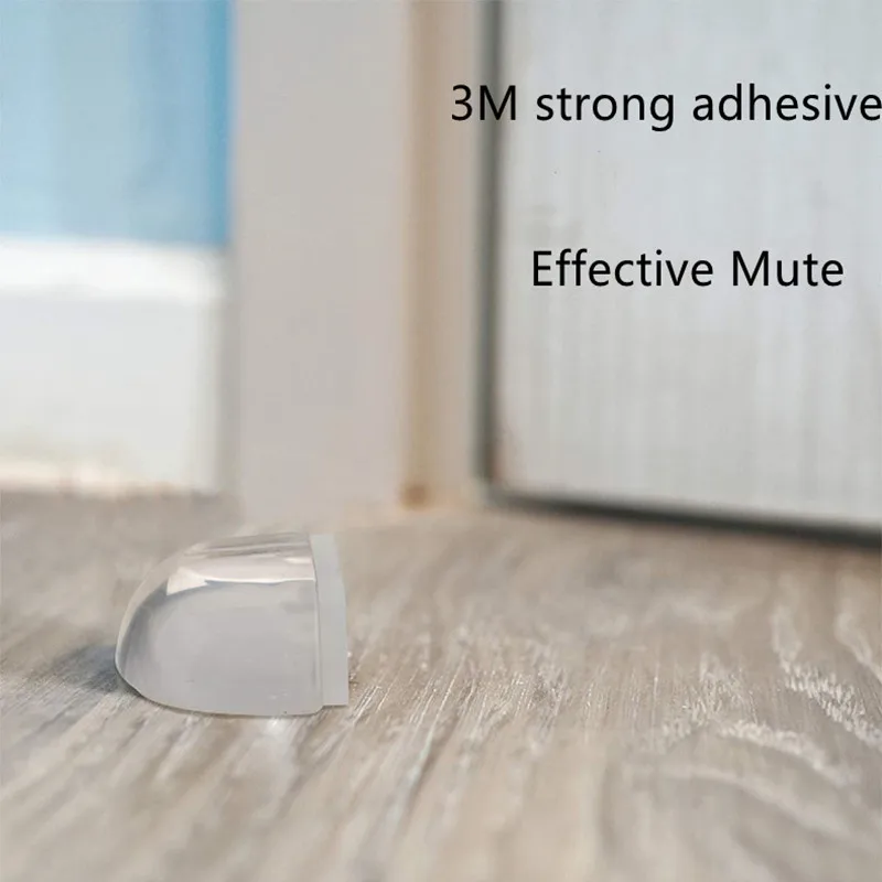 Self Adhesive Transparent Pc Door Stopper Floor Stopper Wall Buffer Protector Furniture Accessories Anti-Collision Door Holder door stopper