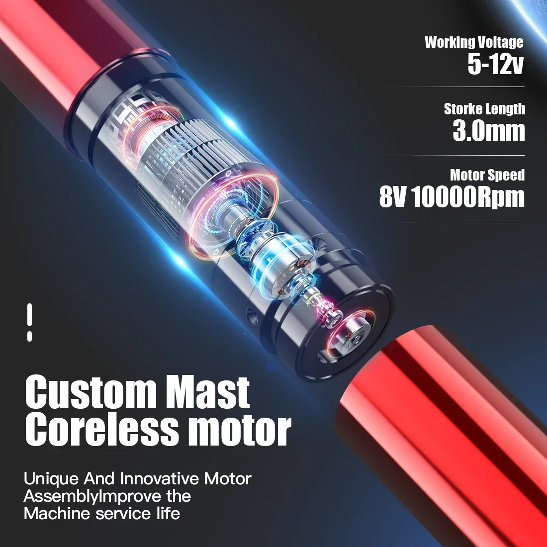 Mast Tattoo Tour Y22 RCA Wireless Battery Tattoo Pen Permanent Makeup Machines 3.0mm Stroke Machine Tattoo Supplies Tattoo Pen