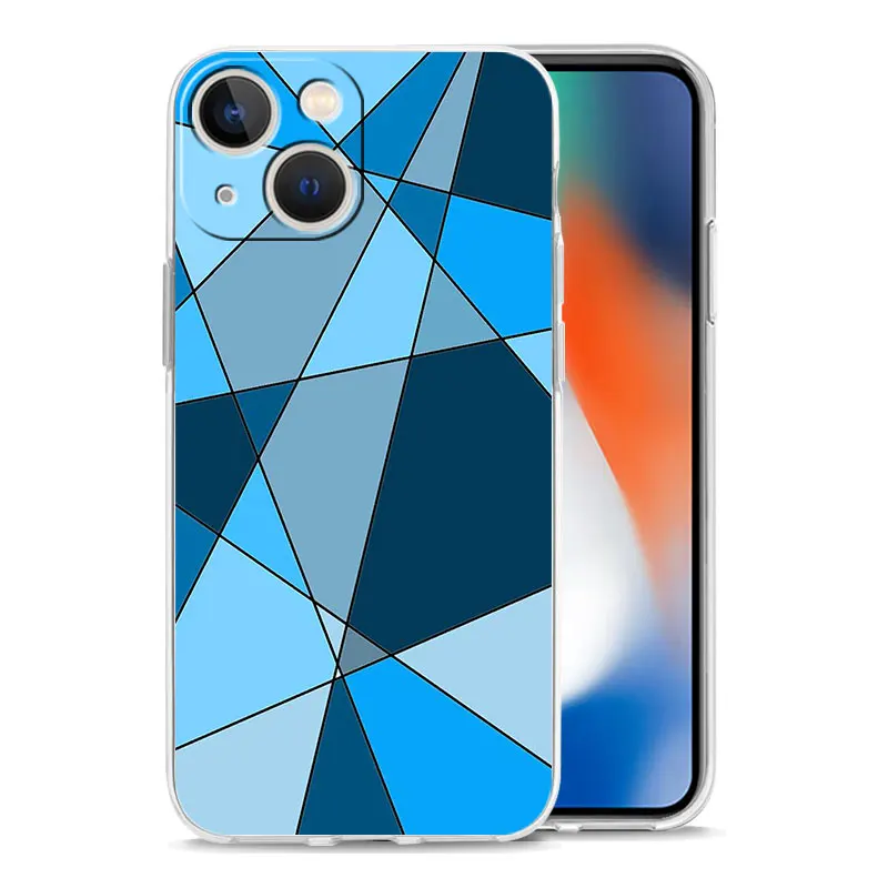 Colorful Geometric Marble Soft Phone Case
