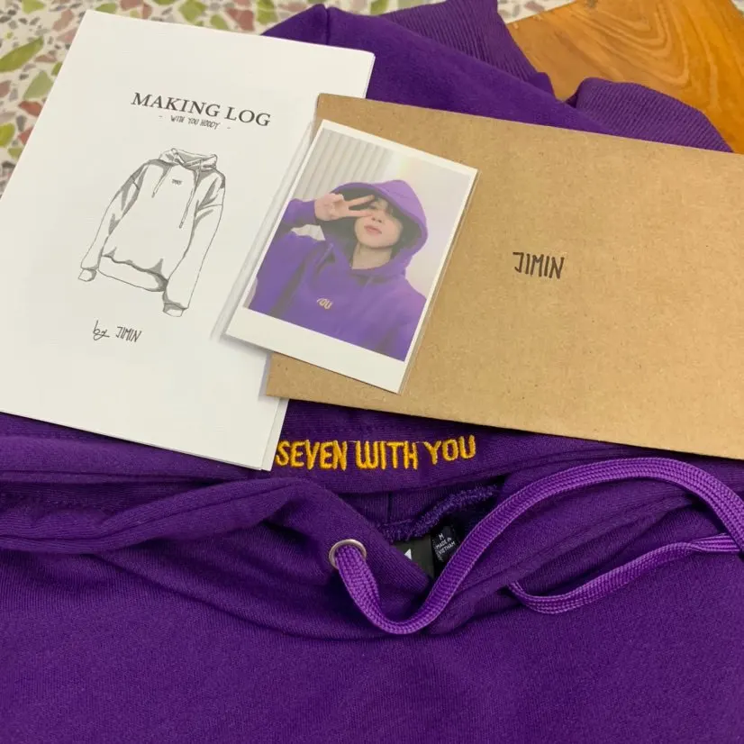 Embroidery Original Design Jimin Hoodie Seven With You Never