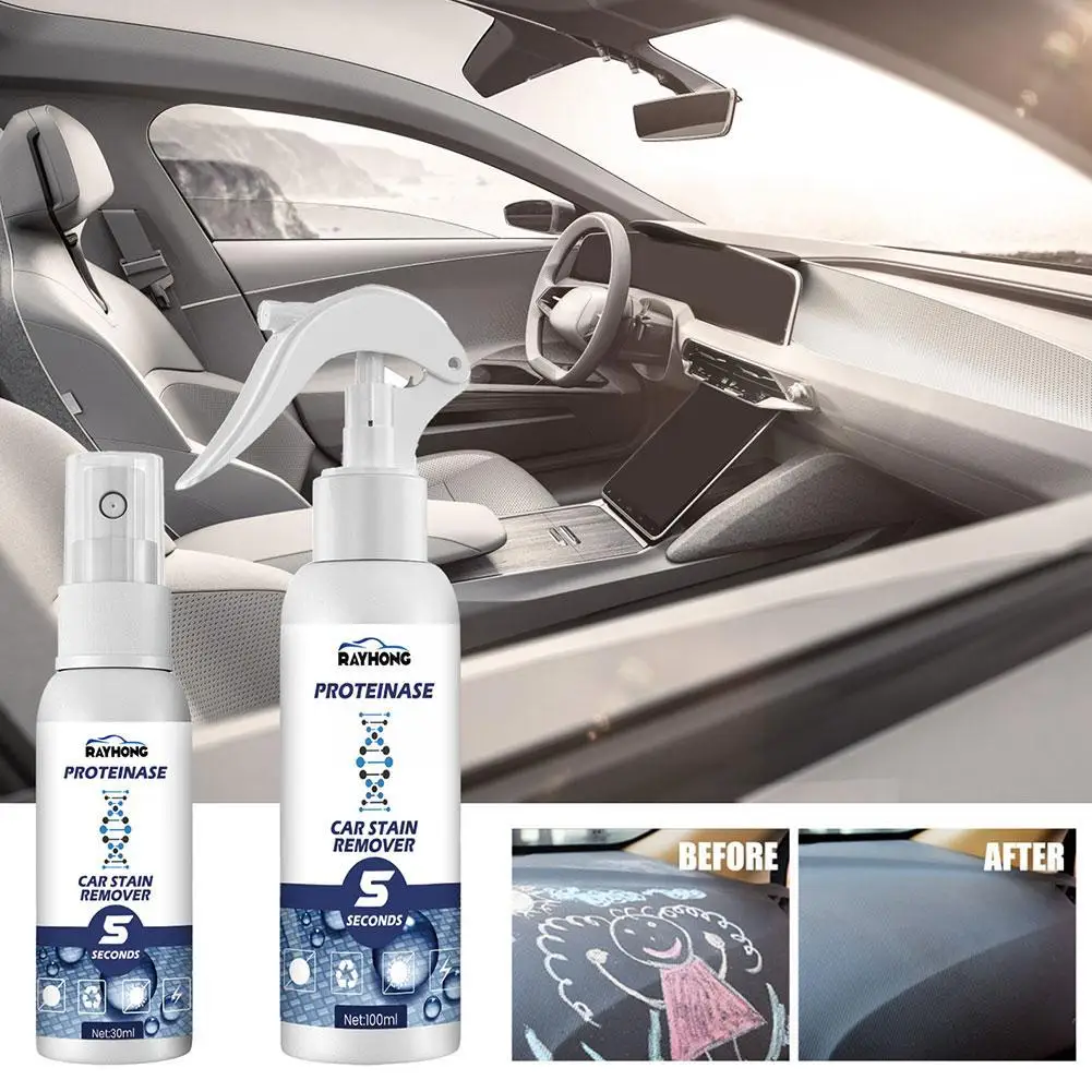 Enzyme 5 Seconds Car Stain Remover, Seat Cleaner for Car Stains, Enzyme Car  Stain Remover,Car Leather Seat Cleaner Kit,Advanced Automobile Interior