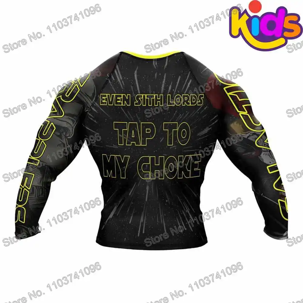 Kids Christ Choke Diving T-Shirt Tight Long Sleeve Boys Rash Guard BJJ MMA Swimwear Surf Clothing Beach Floatsuit Girls Tops
