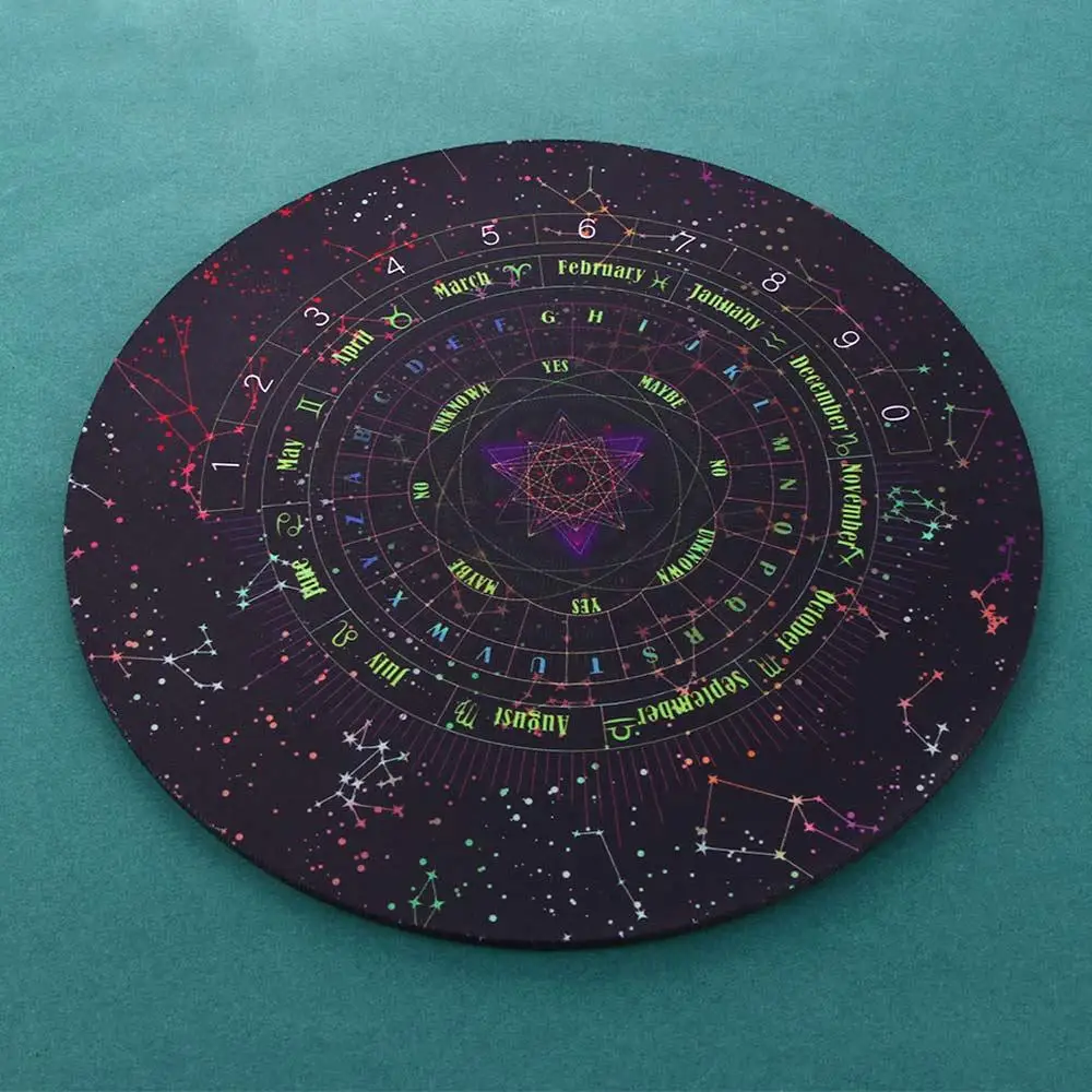 

Board Game Runes Constellation Round Oracle Ta-rot Tablecloth Ta-rot Card Pad Altar Cloth Pendulum Divination Pad