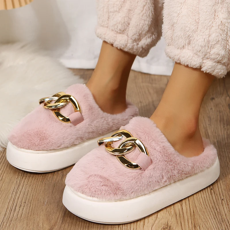 Women's Winter Home Indoor Stylish Soft Fur Slipper