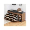 Shoe Rack and Entryway Bench: Stylish Storage Solutions for Kids and Adults with Hidden Leather Upholstery 1