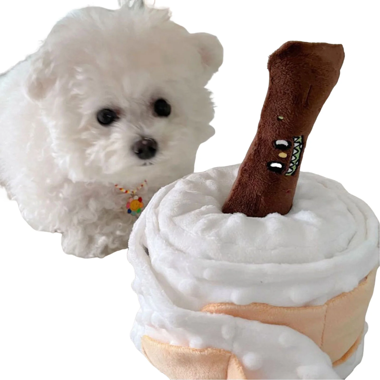 

Dog Toys Simulation Toilet Paper Dog Toy Interactive Food-Seeking Dog Chew Toy Suitable for Reduce Anxiety Boredom Pet Products