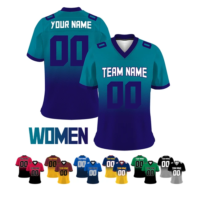 Camisas de futebol americano feminino 2022 2023 camisa de rugby gaa  personalizado super cidade jogo malha t-shirts da equipe de futebol -  AliExpress