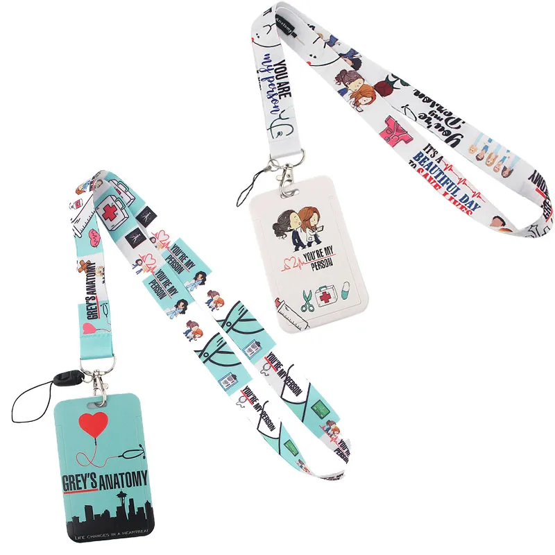 Grey's Anatomy Doctor Neck Strap Lanyard for keys lanyard card ID Holder Jewelry Decorations Key Chain for Accessories Gift