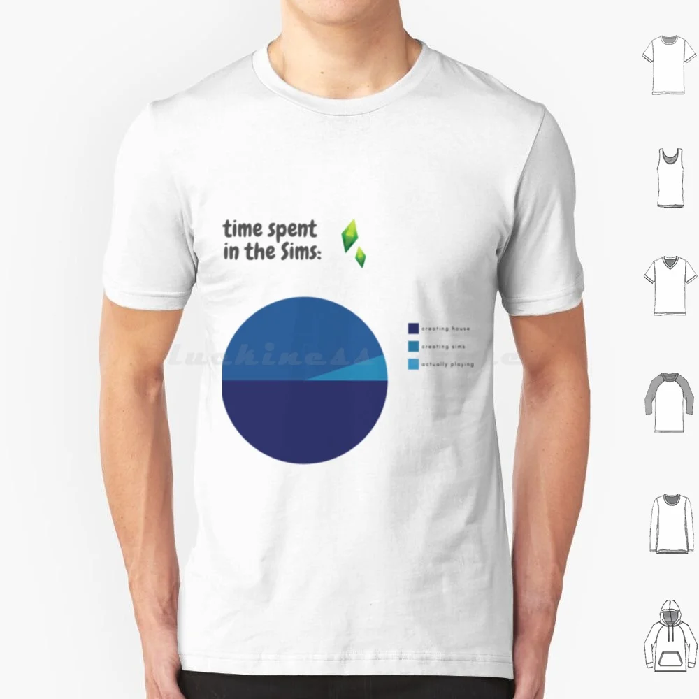Tempo Speso In The Sims Pie Chart T Shirt 6Xl Cotton Cool Tee Sims The Sims Sims 4 The Sims 4 Sims 3 Plumbob Sims 2 The Sims 3