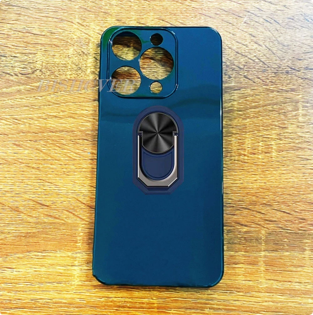Enhanced Back Ring Holder Phone Case with TPU Soft Silicone Cover
