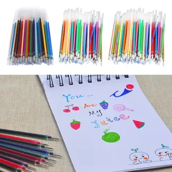 0/100Pcs Refills Glitter Metallic Pastel Fluorescence Refills for Adult Coloring Books, Scrapbooking, Drawing, Writing Tool 1