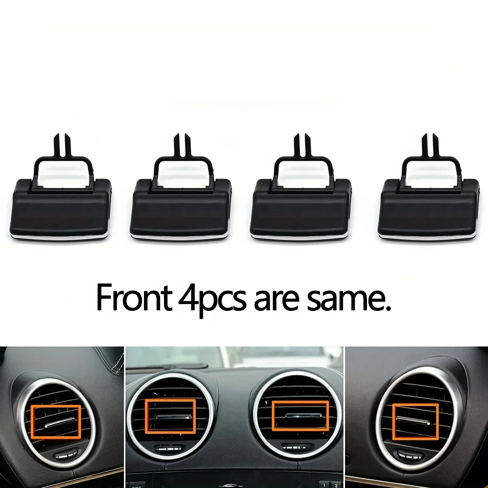 메르세데스 벤츠 W164 2007-2011 용 자동차 앞 에어컨 AC 환기구 배출구 탭 클립 수리 키트 1648302154