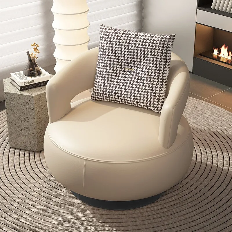 

Single Sofa Chair Scandinavian Modern Minimalist Living Room Bedroom Balcony Swivel Creative Leisure Lazy