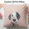 Customized 3D Pet Photo Name Cushion Pillow,Custom Cat/Dog Throw Pillow,Personalized Animals Pillow,Pet Loss Memorial Gift 4