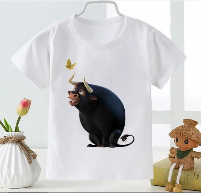 Cartoon Funny  Baby Clothes Pattern T-shirt Boys And Girls Soft White T Shirt Toddler Summer Fashion New Style Top Kids T Shirt 6